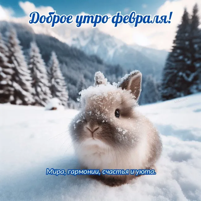 Прикольные картинки с Добрым февральским утром. Красивые открытки с добрым утром февраля (220 картинок)